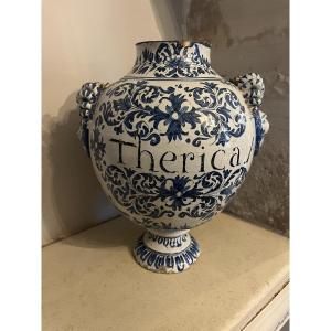 18th Century Earthenware Fountain - Savona Or Albisola 