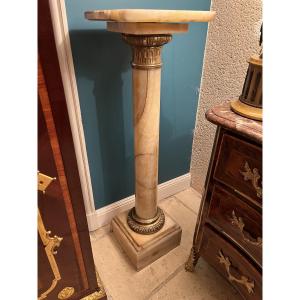 Column In Onyx And Gilt Bronze From The Period Of 1193