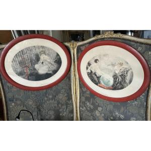 Louis Icart (1888-1950) Pair Of Aquatint Engravings