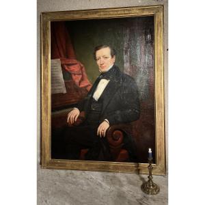 Pianist - Oil On Canvas By Louis Eugène Coedes 