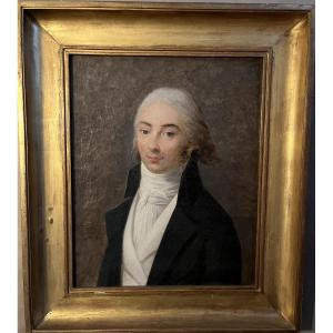 Portrait Of A Man, Signed 29 Frimaire, By Lucille Foullon 