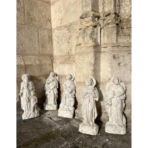 Religious Bas-reliefs In Carrara Marble 