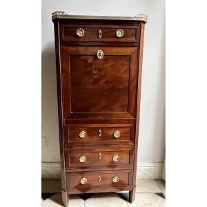 Small Mahogany Lady's Secretary Desk, Louis XVI Period 