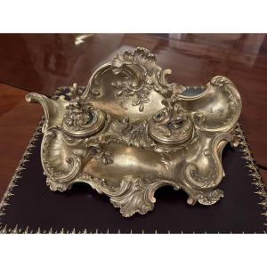Rococo Style Gilt Bronze Inkwell - Milet Company 1856-1918