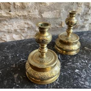 Pair Of Nuremberg Candlesticks, Early 17th Century