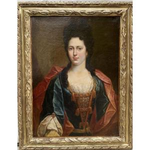 Portrait Of A Lady In An Embroidered Dress With Tassels, Italian School, Circa 1700