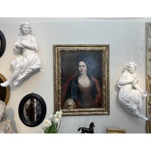 Pair Of 17th-century Lacquered Wooden Angels