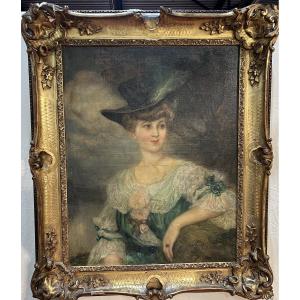 Elegant Woman In A 1900s Hat