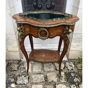 Jardinière Niii In Marquetry Attributed To C G Diehl