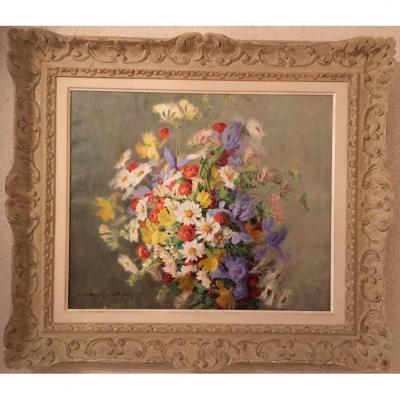 Hst: Bouquet Of Flowers. Marie-madeleine De Rasky