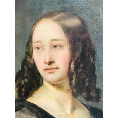 Portrait Of Woman In Bust XIXth - Victor Mottez