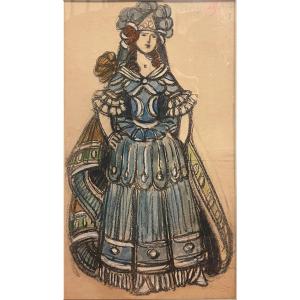 Dethomas Maxime (1867-1929) Costume Of Amphitrite