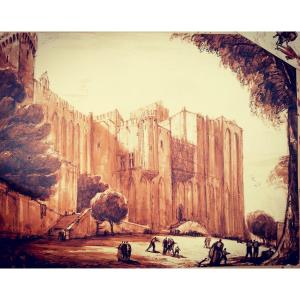 Maire André (1898–1984) Avignon, The Palace Of The Popes