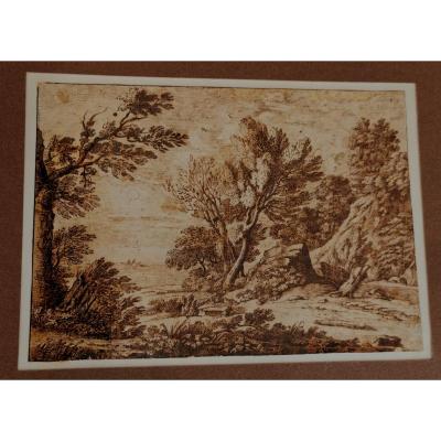 Onofrio Crecenzo (1634-1698 / 1714) Landscape In The Moonlight