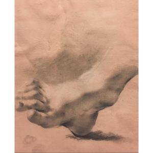 Prud'hon In The Style Of, Foot Study