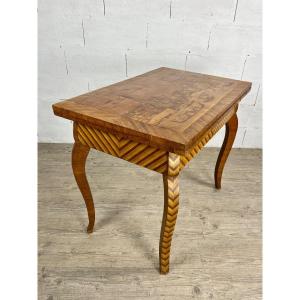 Venetian Writing Desk In Inlaid Wood