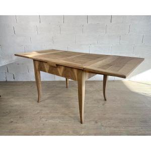 Italian Walnut Drop-leaf Dining Table Or Desk, Circa 1940.