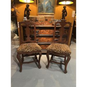 Pair Of Swedish Rococo Chairs With Lion's Claw Legs