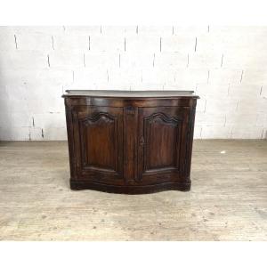 Curved Buffet On All Sides In Natural Wood – France, 18th Century