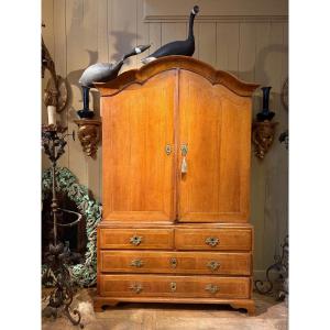 Large Double-bodied Dresser In Light Oak Regional Work  Louis XV Style, 19th Century
