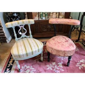 2 19th Century Ponteux Chairs Or Smoker Chairs 