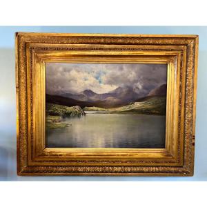 Alfred Oliver (1868-1943) "north Wales" Oil On Canvas, Well Framed