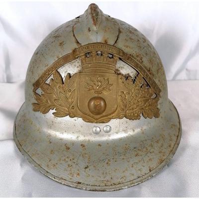 Adrian Helmet Of Firefighter From The City Of Matignon, Model 1915.