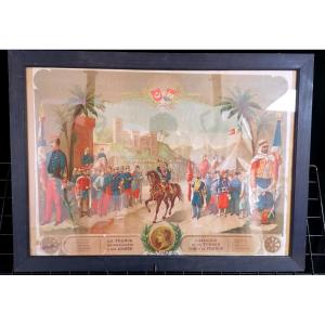 Military Lithograph End Of XIXth Dosseray Goossens