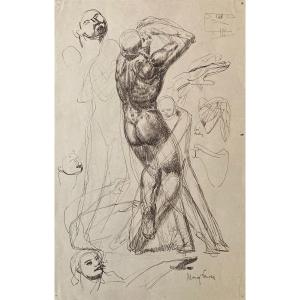 Marcel Lenoir (1872-1931). Anatomical Study, 1911. Ink On Paper. Collection: André Gide