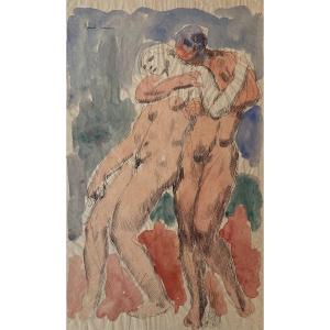 Marcel Lenoir (1872-1931). Essay On Love, 1911. Watercolor And Ink. Collection: André Gide