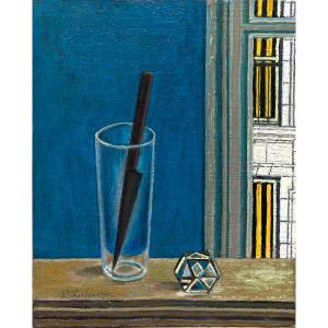 Pierre Charbonnier (1897-1978). Glass. Oil On Canvas, Signed.