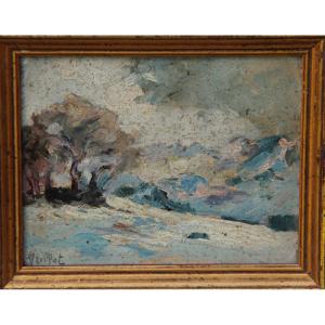 Snow Landscape By Alfred Veillet (1882-1958)