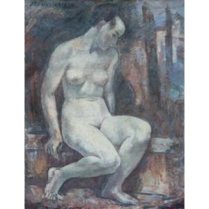 Sitzender Akt By Lothar Bechstein (1884-1936)