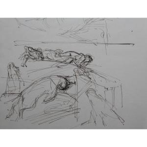 Bullfighting Scene By Victor Prouve (1858-1943)