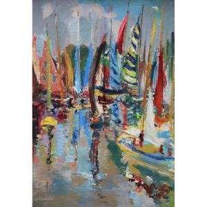 Switzerland: Sailing Ships By Werner Hartmann (1903-1981)