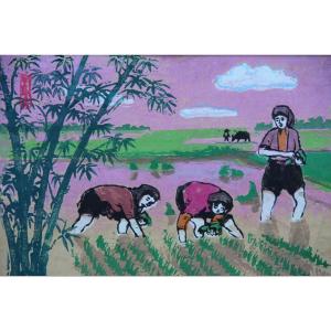 Vietnam: The Rice Paddy By Pham Van Don (1917-2000)