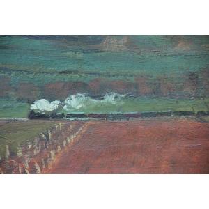 Landscape With Train By Roger Carle (1907-1975)