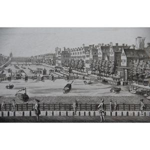Amsterdam 18th Century Optical View Not Watercolored