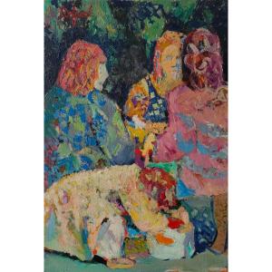 Emile Lafamé (1934-2017) - "women" - 1971 - Oil On Canvas
