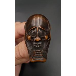 Netsuke - Hannya Mask - Wood - 19th Century