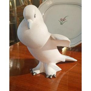Pigeon - Craquelé- Attributed To Vinsare - Sevres - V. 1940.