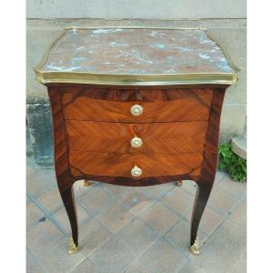 Chevet - Louis XV - Bois De Rose -Marbre fleur de pêcher Fin XIX E S.