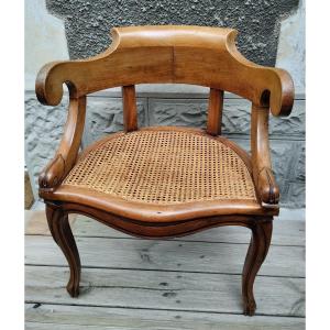 Office Armchair - Walnut - Louis-philippe - V. 1900