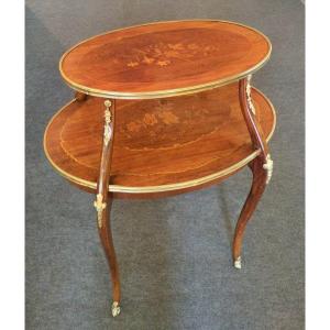 Tea Table - Mahogany - Louis XV - Late 19th Century