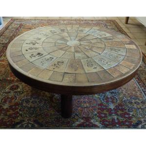 Coffee Table - Herbarium - Ceramic - Raymonde Leduc - V. 1960.