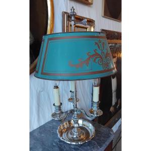 Bouillotte Lamp - Silvered Bronze - Late 19th Century