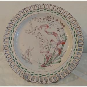 Plate - Earthenware - Emile Gallé - St Clément- C. 1870