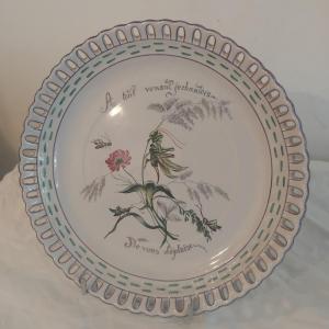 Mounted Plate - Stanniferous Earthenware - Emile Gallé - St Clément- C. 1870