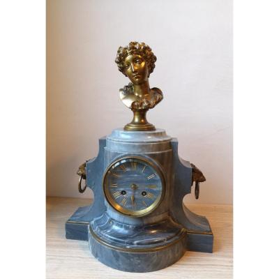 Pendulum Borne- Marble And Gilt Bronze- Japy Frères-g. Faraoni- V. 1860