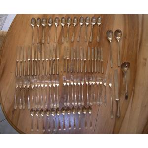 Antique Solid Brass Household Set 77 Pieces Forks Spoons Knives Year 70